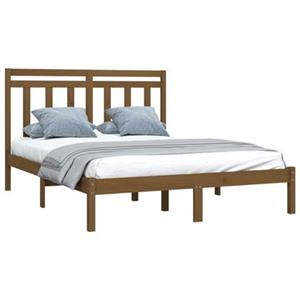 vidaxl Bedframe massief hout honingbruin 160x200 cm