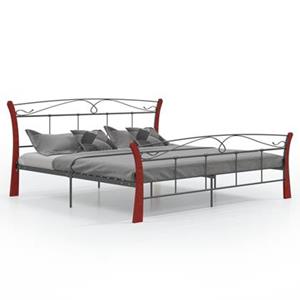 vidaXL Bett Schwarz Metall 200x200 cm 