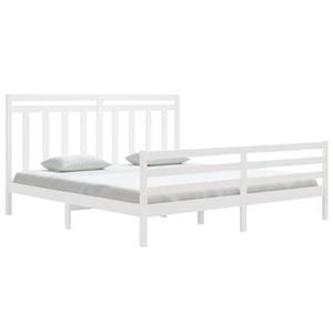 vidaXL Bettgestell »Massivholzbett Weiß 180x200 cm 6FT Super King Bett Bettgestell Doppelbett Bettrahmen«