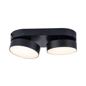 Eco-Light LED-Deckenspot Stanos, CCT, zweiflammig, schwarz