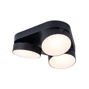 Eco-Light LED-Deckenspot Stanos, CCT, dreiflammig, schwarz