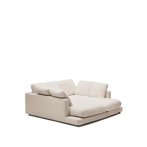 Kave Home 3-zits Loungebank Gala Met dubbele chaise longue, Chenille - Beige