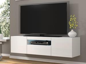 Mobistoxx Tv-meubel AUREO 3 deuren 150 cm wit met led