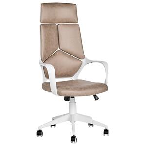 beliani Bürostuhl beige/weiß drehbar höhenverstellbar modern Delight - Beige