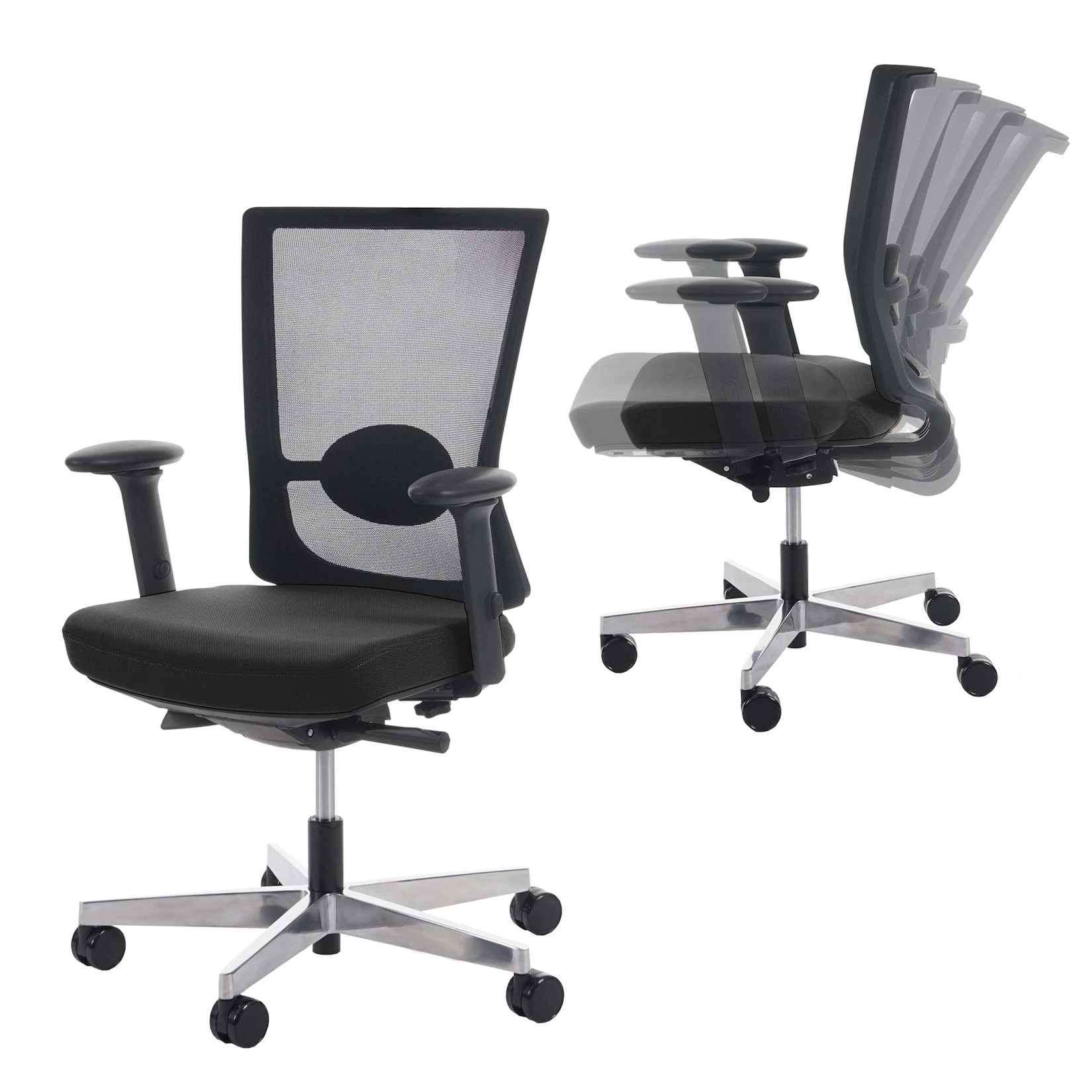 MCW Bürostuhl MERRYFAIR Karlstad, Schreibtischstuhl, Sliding-Funktion ergonomisch ~ schwarz