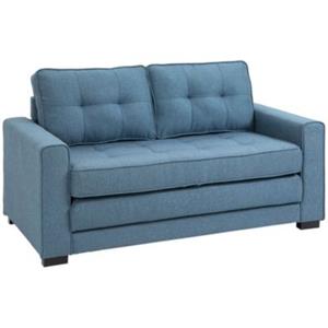 HOMCOM Schlafsofa mit Sitzkissen blau