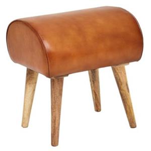 FineBuy Sitzhocker Mango Braun 45 x 40 cm Sitzfläche braun