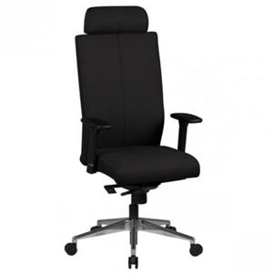 FineBuy Chefsessel 47 x 47 cm Sitzfläche Bezung aus Stoff schwarz