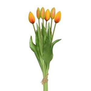 MARELIDA Tulpenbund mit 6 Blüten - H: 40cm orange