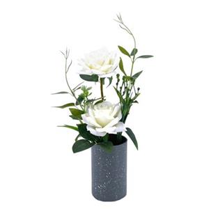 NTK-Collection Kunstblume weiße Rosen in Vase Leilani