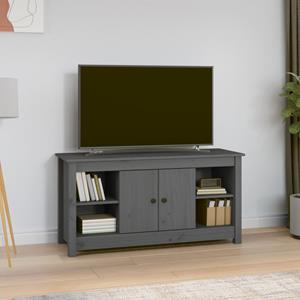 Tv-meubel 103x36,5x52 cm massief grenenhout grijs