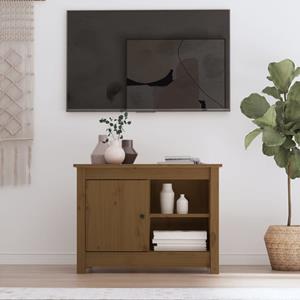 Tv-meubel 70x36,5x52 cm massief grenenhout honingbruin