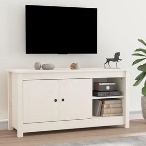 TV-Schrank Weiß 103x36,5x52 cm Massivholz Kiefer vidaXL - Weiß