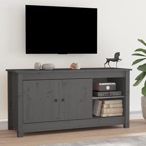 Tv-meubel 103x36,5x52 cm massief grenenhout grijs