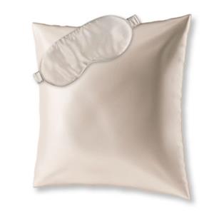 AILORIA BEAUTY SLEEP SET L Kopfkissenbezug (80x80) und Schlafmaske aus Seide beige Gr. 80 x 80