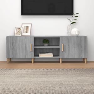 Tv-meubel 150x30x50 cm bewerkt hout grijs sonoma eikenkleurig
