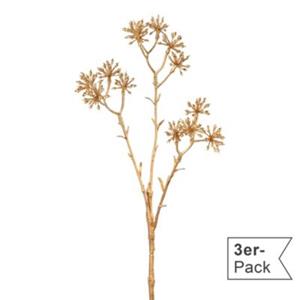 Yomonda Kunstpflanze Aralienzweig 3er-Pack gold