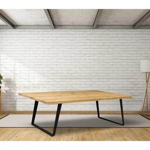 Elegance InLiving Esszimmertisch aus Wildeiche Massivholz und Metall modern
