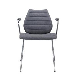 Kartell Maui Soft Stuhl Besucher- &amp; Konferenzstühle  Ausführun ohne Armlehnen Farbe : grau