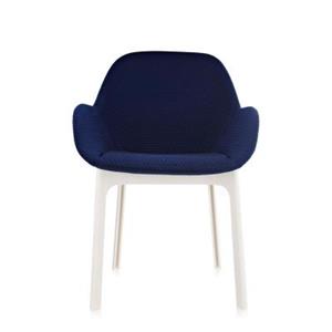 Kartell Clap Melange Stuhl Stühle  Gestellfarbe: schwarz Bezu grau