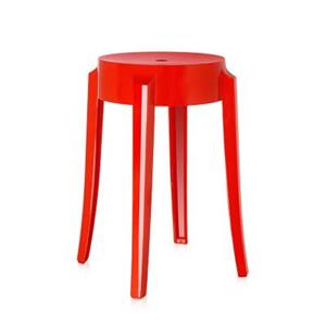 Kartell Charles Ghost Hocker orange und grün Barhocker  Höhe: 46 cm Farbe:  rot