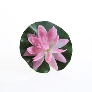 MARELIDA Kunstblume Seerose - D: 13cm rosa