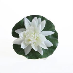 MARELIDA Kunstblume Seerose - D: 13cm weiß