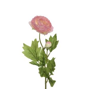 MARELIDA Dekoblume Ranunkel mit Blüte und Knospe - H: 57cm rosa