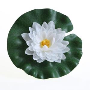MARELIDA Kunstblume Seerose - D: 20cm weiß