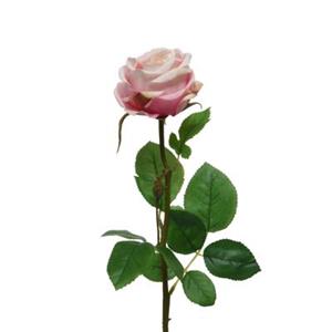 MARELIDA Kunstrose am Stiel - H: 66cm rosa
