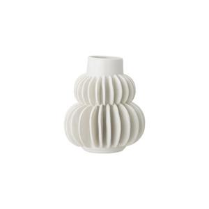 Bloomingville Halfdan Vase / Ø 11,5 x H 14 cm - Steingut -  - Weiß