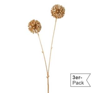 Yomonda Kunstpflanze Allium 3er-Pack gold