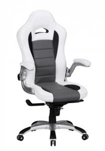 FineBuy Gaming-Stuhl 50 x 48 cm Sitzfläche Bezung aus Kunstleder weiß