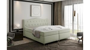 Stylefy Heaven Boxspringbett Beige Strukturstoff INARI 140x200 cm