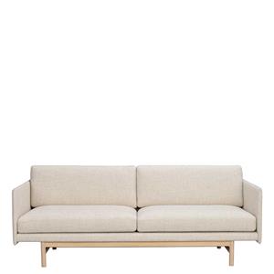 TopDesign Skandi Couch in Beige Eiche White Wash