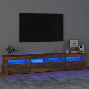 bonnevie TV-Schrank,TV-Möbel mit LED-Leuchten Räuchereiche 210x35x40 cm vidaXL