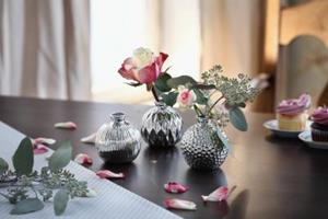 HOME Living Vase SPAR-SET 2x Silberschein Vasen silber