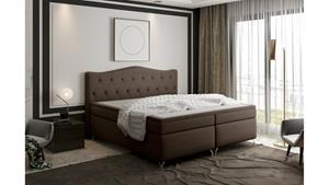 Stylefy Heaven Boxspringbett Braun Velours Jasmine 140x200 cm