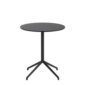 Muuto Still Café Tafel Rond 65 Zwart / Zwart - Hoogte: 73 cm.