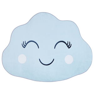 Beliani - Kinderteppich Hellblau 90x120 cm Wolkenmotiv Wolkenform Spielteppich für Kinderzimmer - Weiß