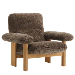 Menu Brasilia Loungestoel Natural Oak - Sheepskin Root