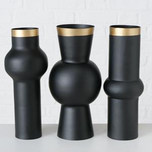 Boltze Vasen Varnjo Vase Eisen schwarz sortiert 30 cm (1 Stück) (schwarz)