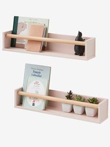 VERTBAUDET Set van 2 boekenkastjes roze