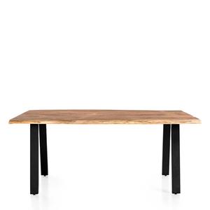 Rodario Holztisch massiv aus Akazie und Metall natürlicher Baumkante