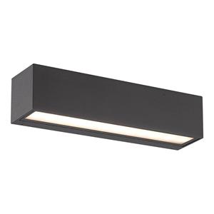 VK Lighting Desmi - buiten wandverlichting - 25 x 6 x 6 cm - 7W LED incl. - IP65 - antraciet