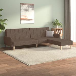 VidaXL Schlafsofa 2-Sitzer mit Fußhocker Taupe Stoff 