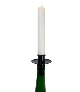 Zeitzone Kerzenhalter für Flaschen Schwarz Kerzenhalteraufsatz Flaschenaufsatz Vintage
