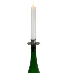 Zeitzone Kerzenhalter für Flaschen Silber Kerzenhalteraufsatz Flaschenaufsatz Vintage