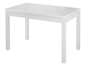 Erst-Holz Tisch 80x120 Esstisch Massivholz Beine Rille Senkrecht weiß