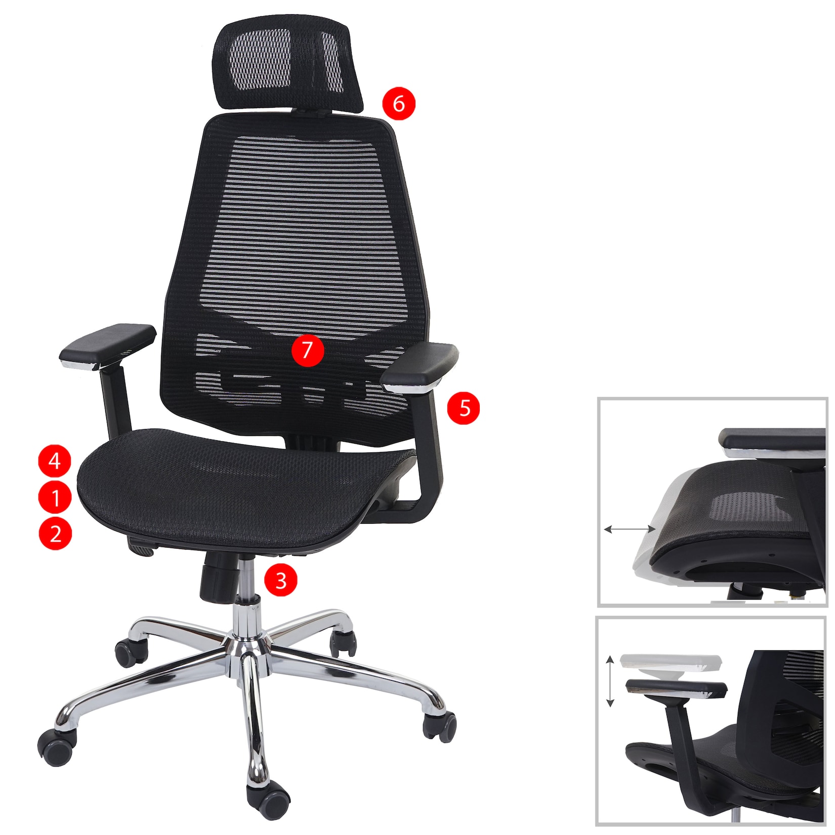 MCW Bürostuhl -A58, Schreibtischstuhl, Sliding-Funktion Stoff/Textil ISO9001 ~ schwarz/schwarz